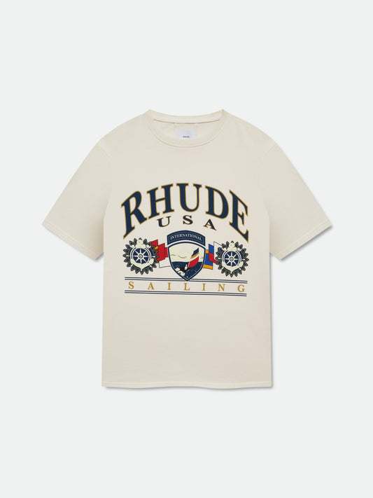 USA SAILING ICON TEE - VINTAGE WHITE\/ BLACK
