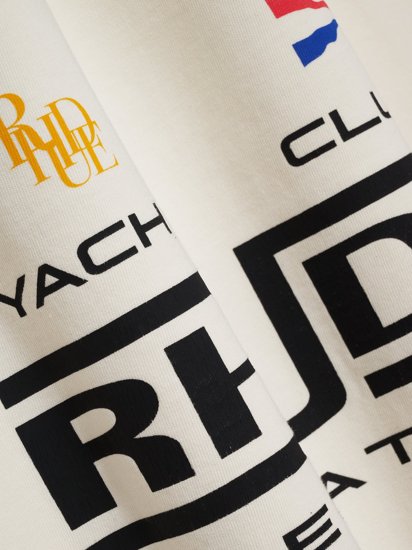 RHUDE REGATTA CLUB TEE - VINTAGE WHITE\/ BLACK \/ GREEN