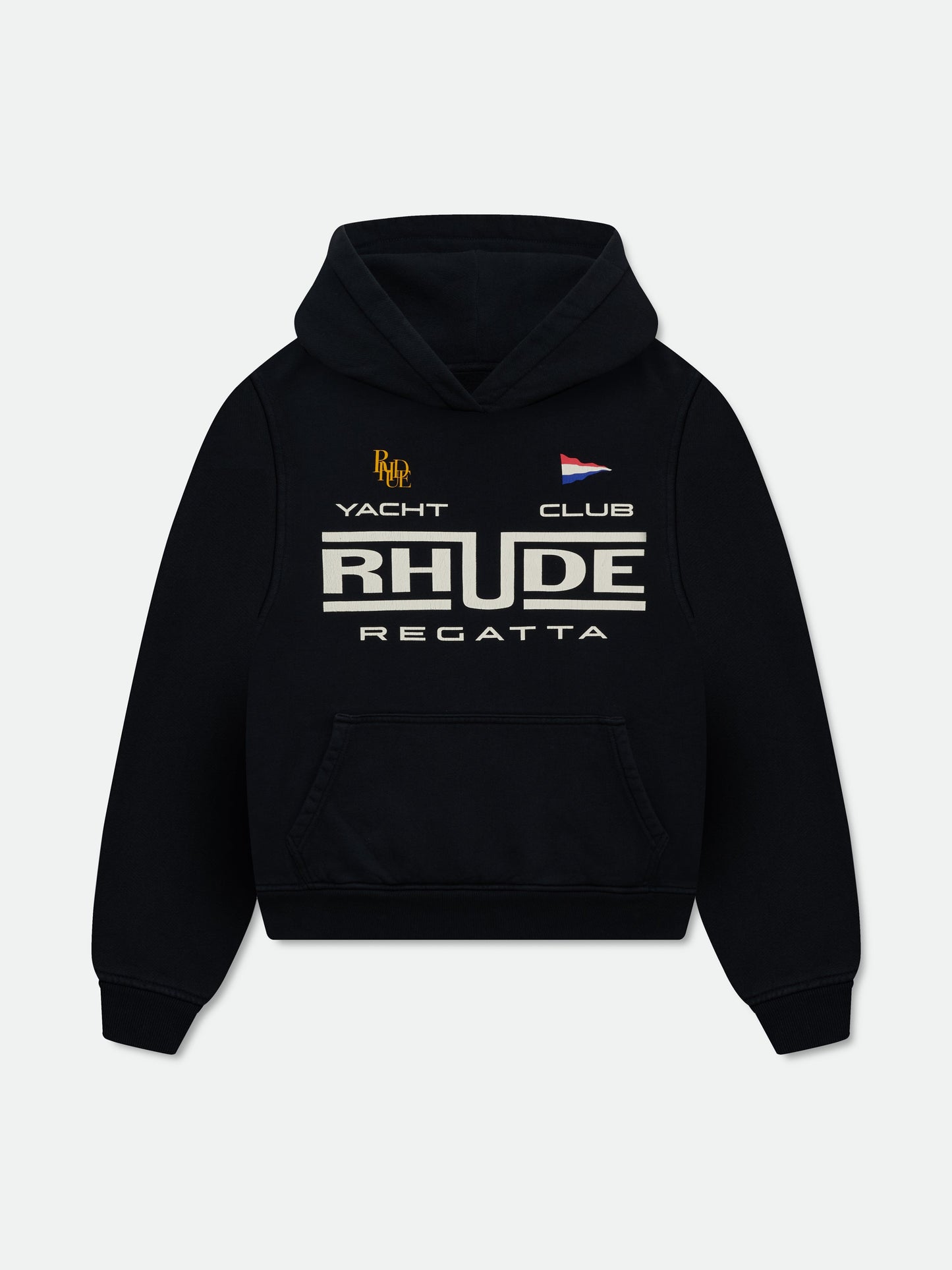 RHUDE REGATTA CLUB HOODIE - VTG BLACK