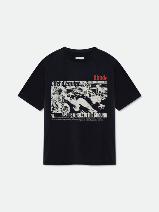 GRAND PRIX TEE - VINTAGE BLACK \/ WHITE \/ RED