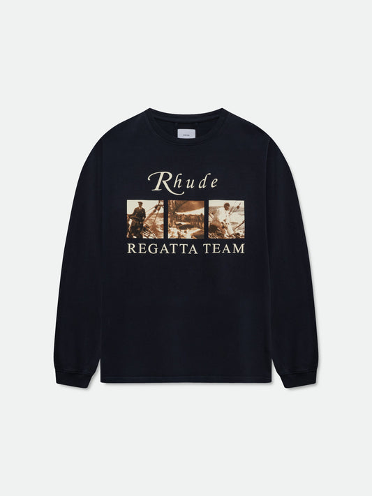 USVI REGATTA TOUR LS TEE - VINTAGE BLACK\/ WHITE\/ RED