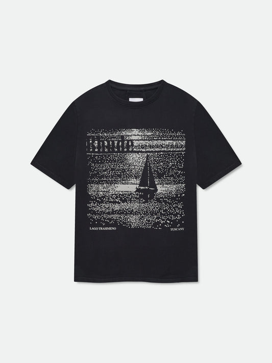 LAGO TRASIMENO TEE - VINTAGE BLACK\/ WHITE