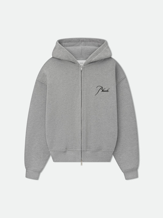 CLASSIQUE FULL ZIP HOODIE - HEATHER GREY